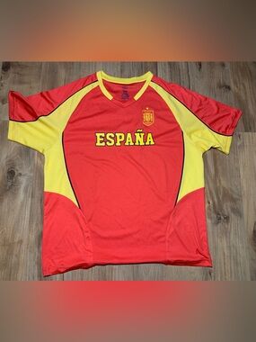 Spain National Team Red & Yellow Soccer Jersey - España Crest